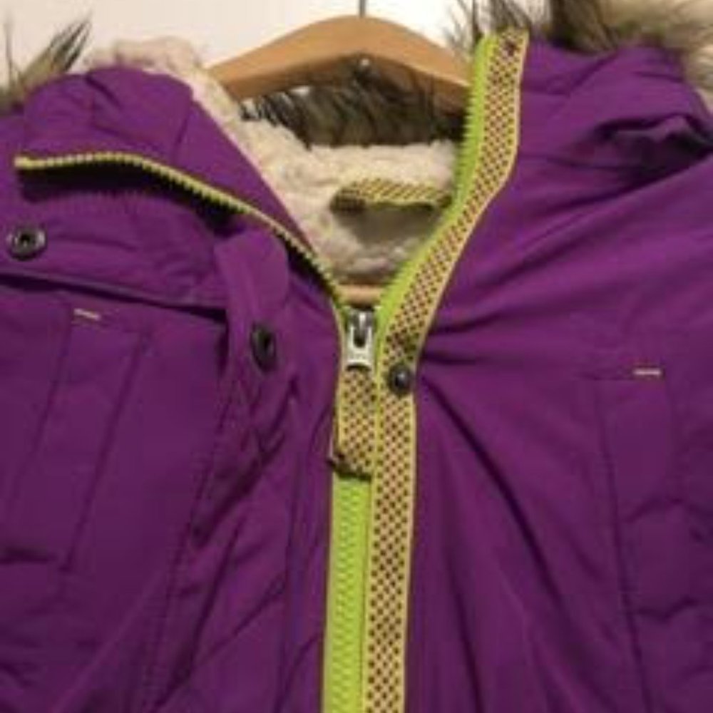 Lands' End Expedition Down Winter Parka Jacket (Size 10-12) - Picture 4 of 5